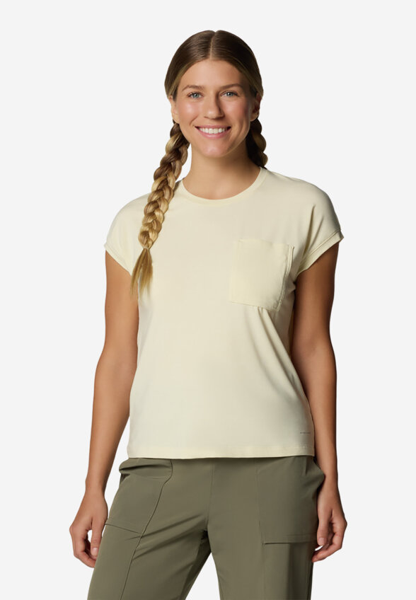 Футболка женская Columbia Boundless Trek Short Sleeve Tee, Желтый