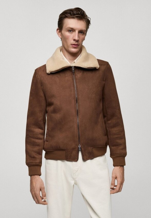 Бомбер меховой Mango Man