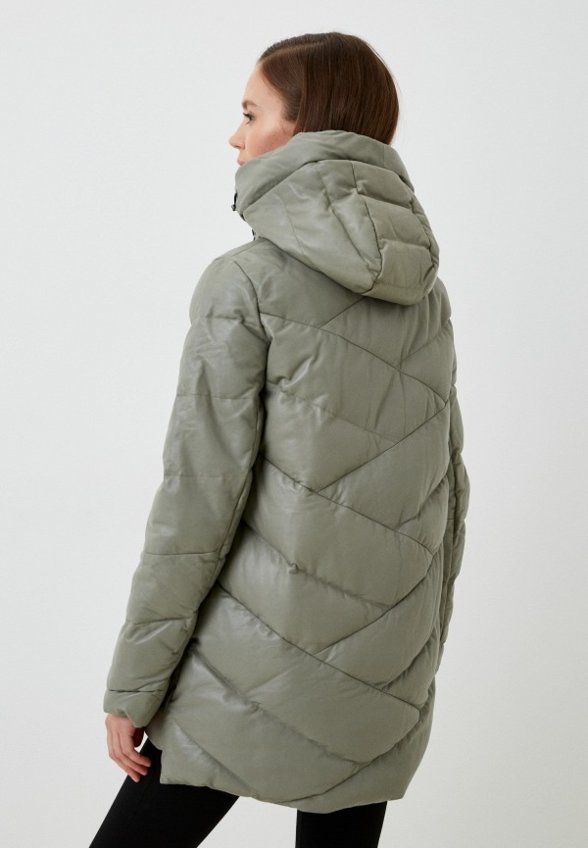 Куртка кожаная утепленная Снежная Королева