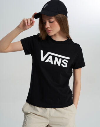 Футболка женская Vans Flying V Crew, Черный женщинам
