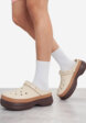 Сабо женские Crocs Classic Stacked, Бежевый8  - превью