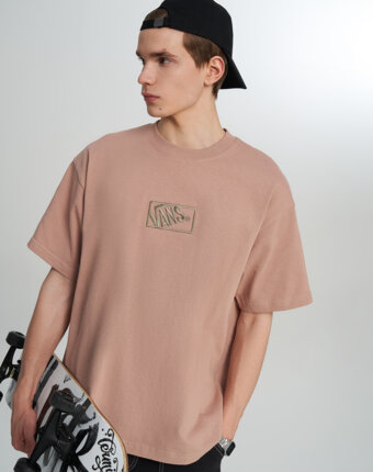 Футболка мужская Vans Blocked Box Loose SS, Бежевый женщинам