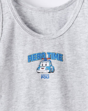 Бельевая майка с принтом Robocar Poli для мальчиков детям
