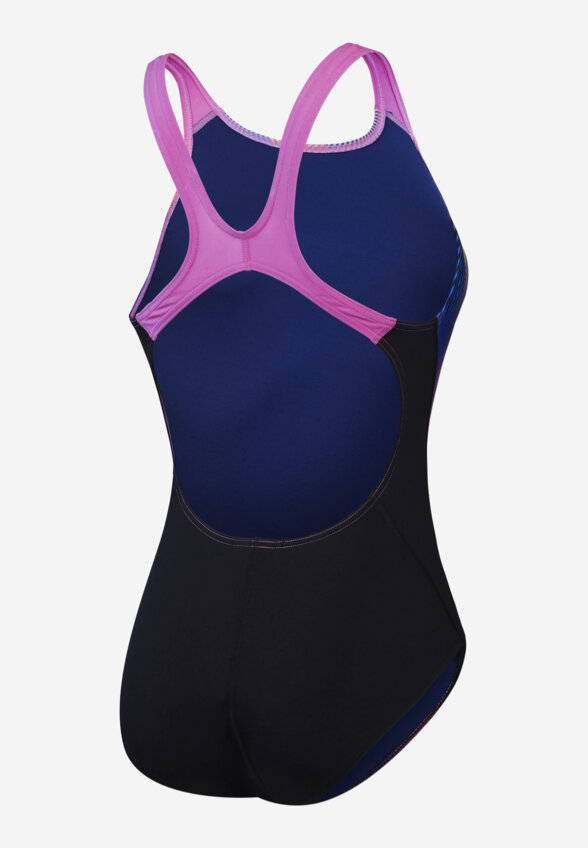 Купальник слитный женский Speedo Alov Digi, Черный