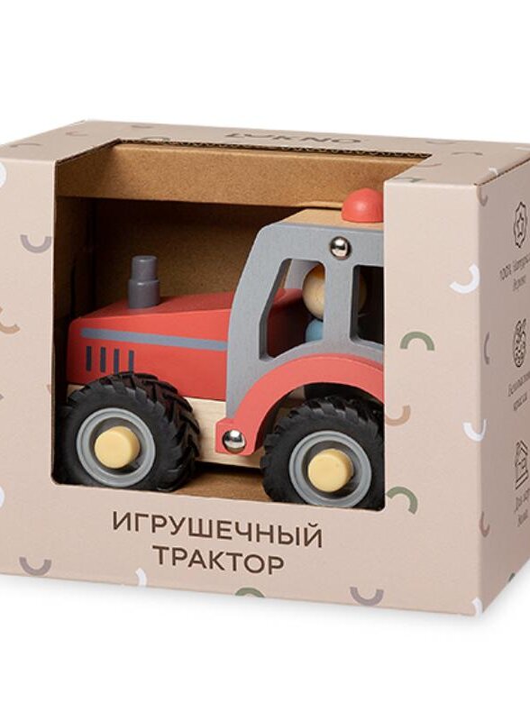Игрушечный трактор LUKNO, красный