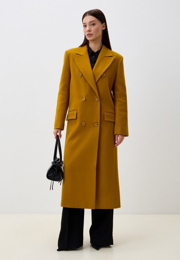 Пальто двубортное Sei Unica