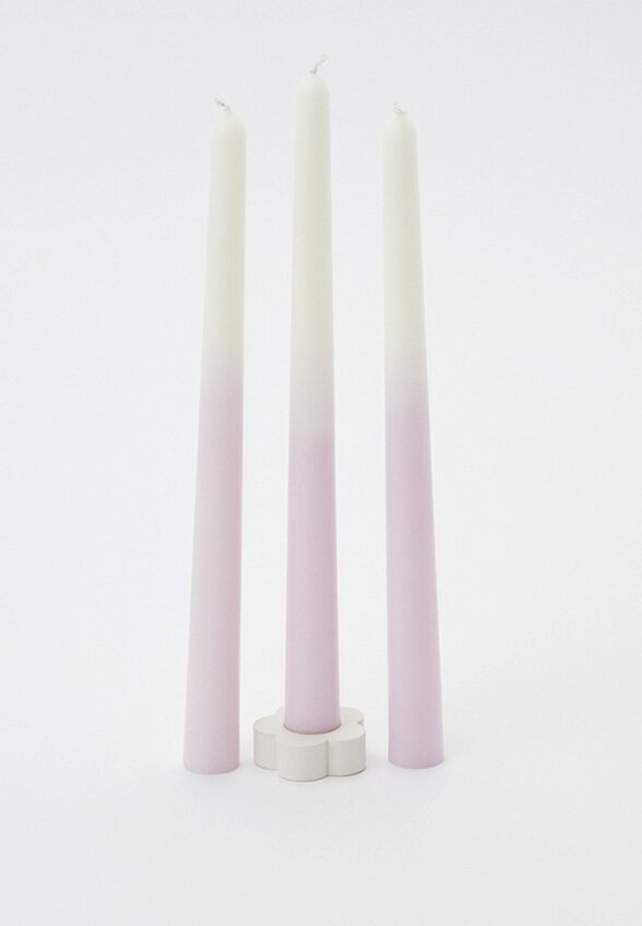 Подсвечник и свечи 3 шт. Rokkyhome