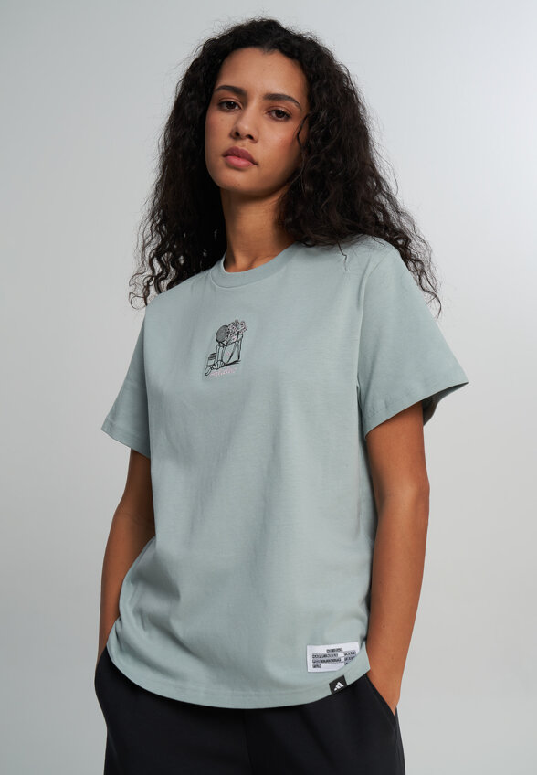 Футболка женская adidas, Зеленый