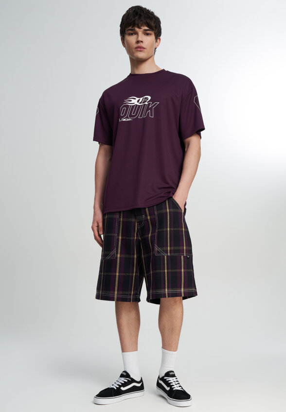 Шорты мужские оверсайз Quiksilver Mercury Check, Черный