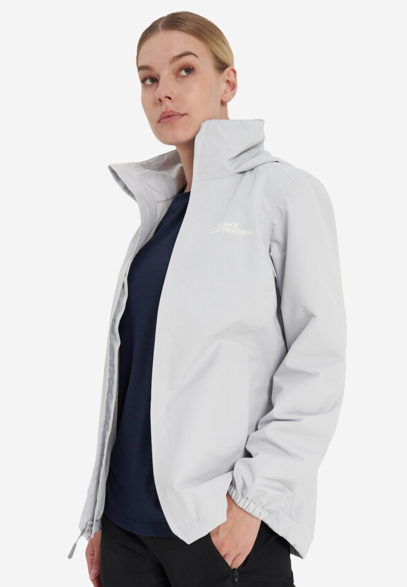 Куртка мембранная женская Jack Wolfskin Stormy Point, Серый