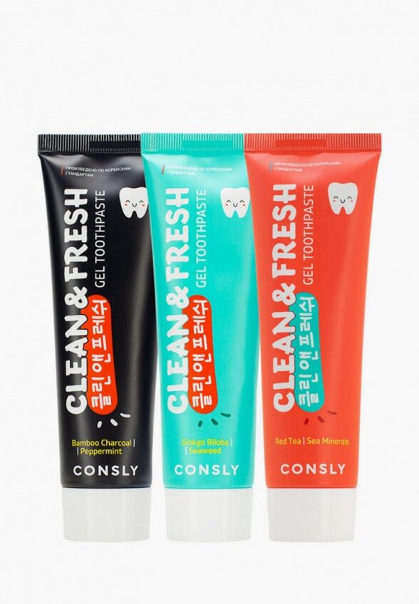 Зубные пасты 3 шт. Consly