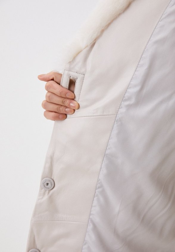 Куртка кожаная утепленная Снежная Королева