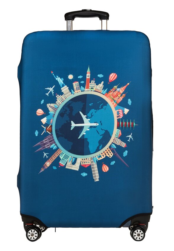 Др.Коффер LC-004L lt-blue чехол для чемодана