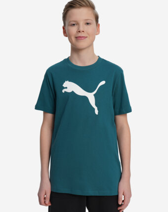 Футболка для мальчиков PUMA Ess Cat Logo, Зеленый женщинам