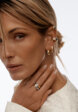 Серьги-конго из серебра в покрытии желтое золото MIE5  - превью