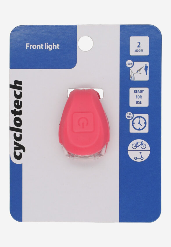 Фонарь велосипедный передний габаритный Cyclotech CFL-4, Розовый