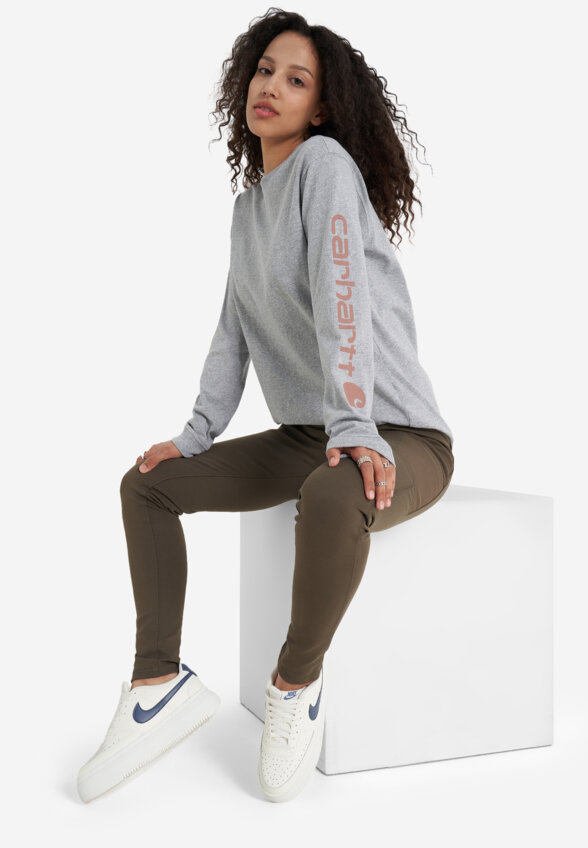 Лонгслив женский Carhartt Workwear Logo, Серый