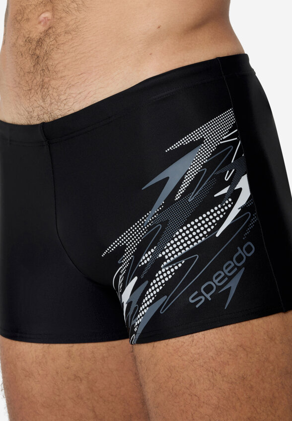 Плавки-шорты мужские Speedo Medley Logo Aquashort Blk/Red, Черный