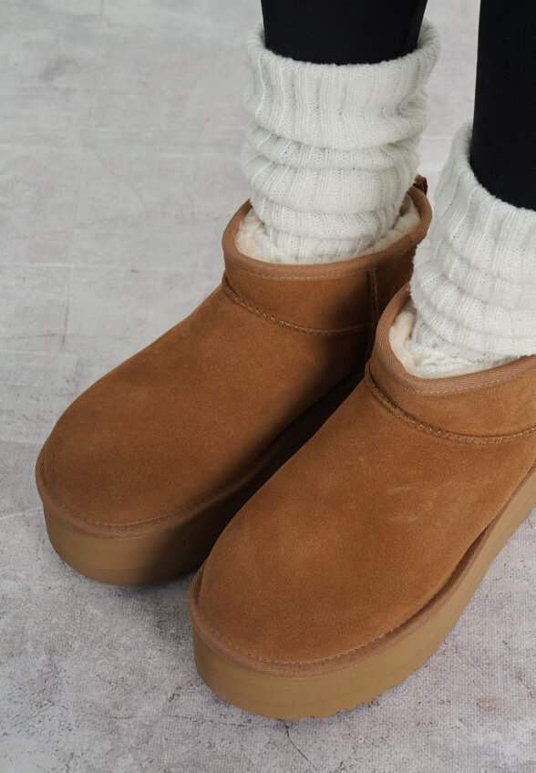 Угги женские UGG Classic Ultra Mini Platform, Коричневый