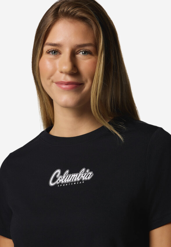 Футболка женская Columbia Rolling Bend Graphic Ss, Черный