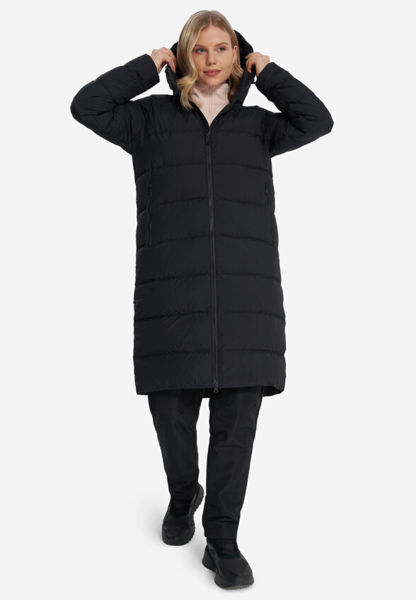 Пальто пуховое женское Jack Wolfskin Frozen Palace, Черный