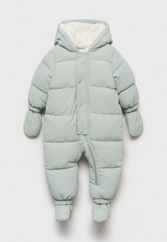 Комбинезон утепленный, варежки и пинетки Mango Kids