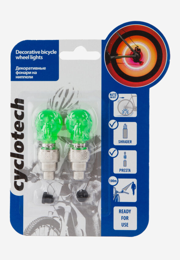 Декоративные фонари на ниппели Cyclotech CNL-2GR, Зеленый
