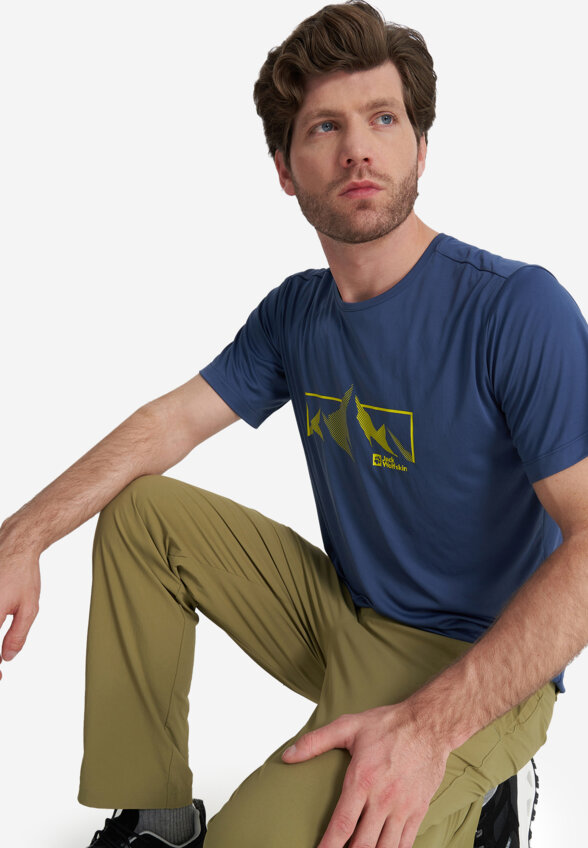 Футболка мужская Jack Wolfskin Peak Graphic, Синий