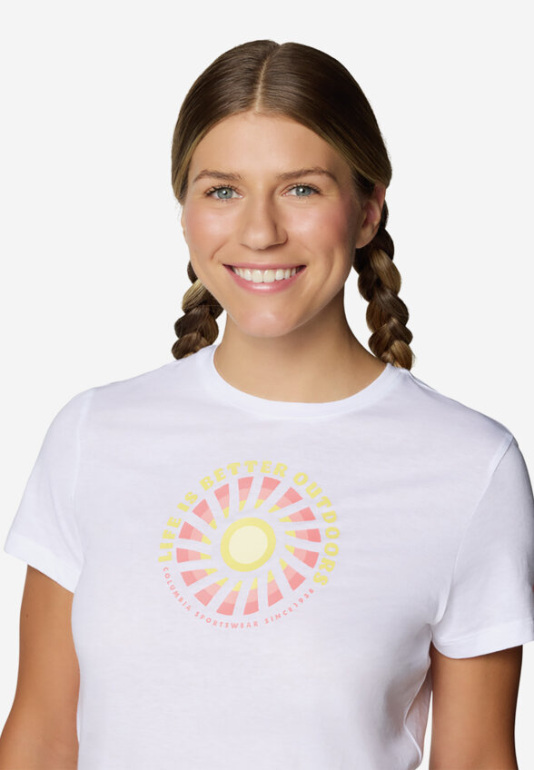 Футболка женская Columbia Ruby Springs Graphic Fitted Ss, Белый