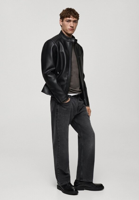 Куртка кожаная Mango Man