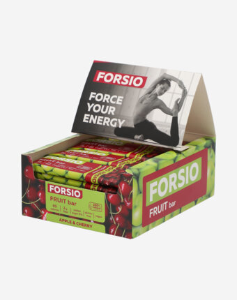 Фруктовый батончик Forsio с яблоком и вишней, 30 г, Мультицвет женщинам
