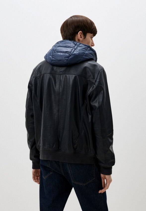 Куртка кожаная утепленная Al Franco