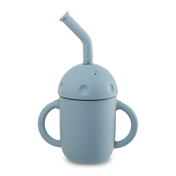 Поильник мини с крышкой и трубочкой LUKNO, туман