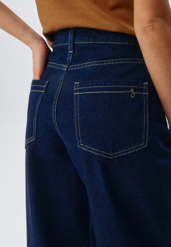 Джинсы Loose Straight с подворотом