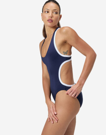 Купальник слитный женский Speedo Solid Bound, Синий женщинам