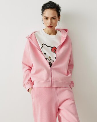 Худи на молнии с принтом Hello Kitty женщинам