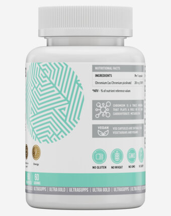 Пиколинат хрома Ultrasupps Ultra Gold, 60 шт, Белый женщинам