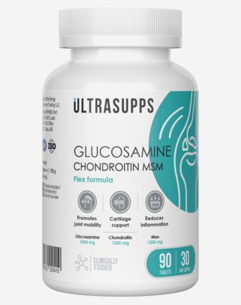 Комплекс Глюкозамин + Хондроитин + МСМ Ultrasupps, 90 шт, Белый женщинам