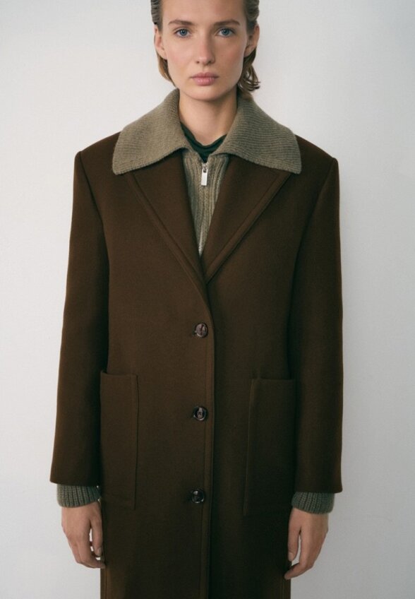 Пальто однобортное Mango