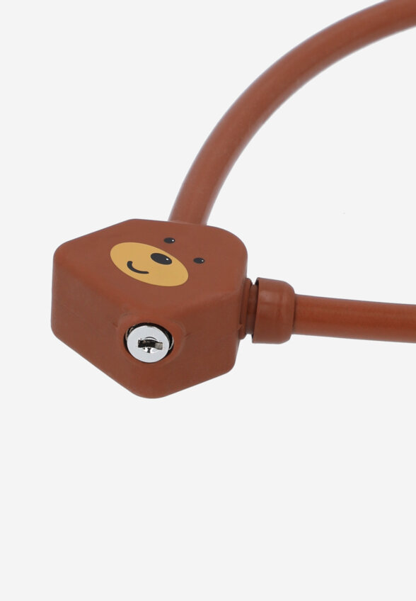 Замок велосипедный с ключами детский Cyclotech CLK-2, Коричневый