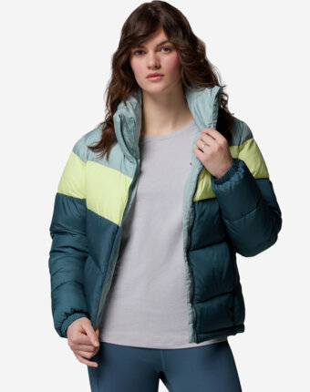 Куртка утепленная женская Columbia Puffect II Colorblock Jacket, Голубой женщинам