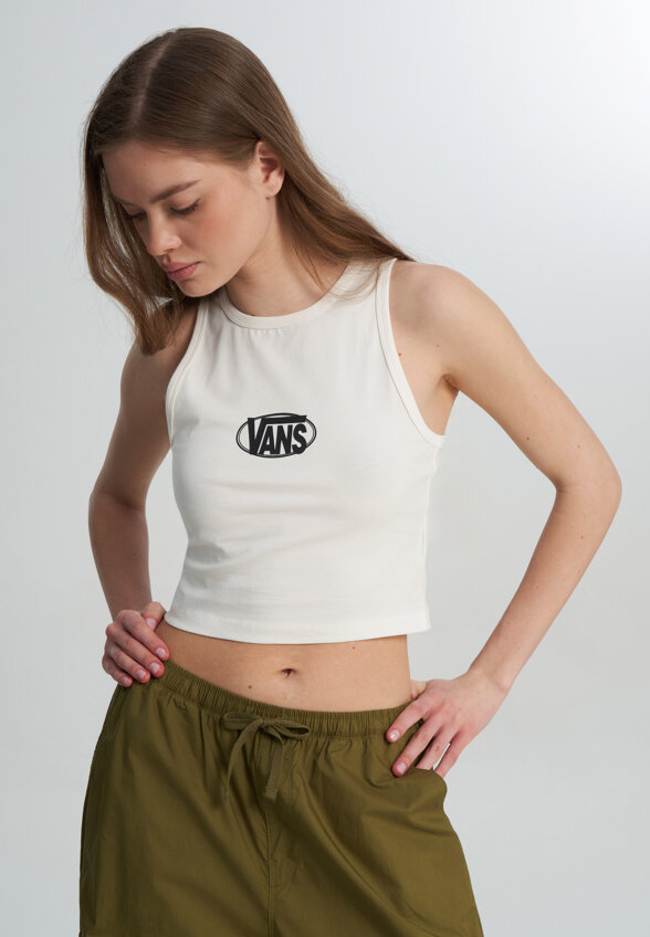 Майка женская Vans Oval Logo Tank, Бежевый