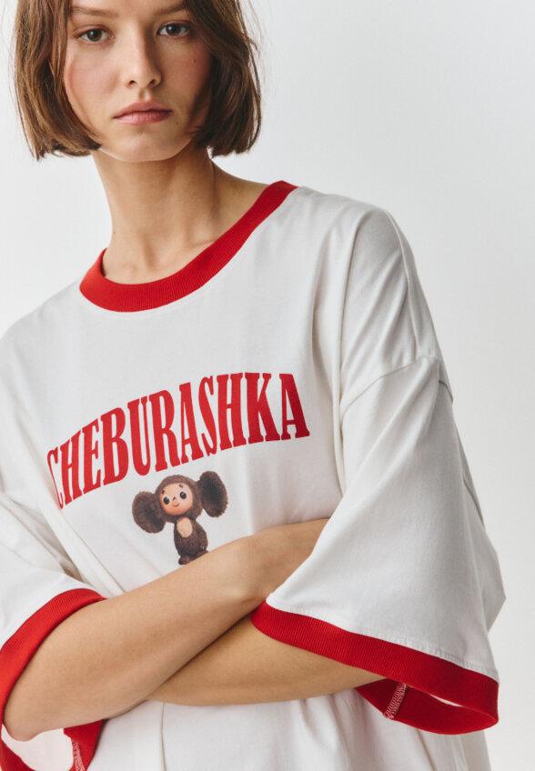 Домашнее платье-футболка из коллекции SELA × Чебурашка