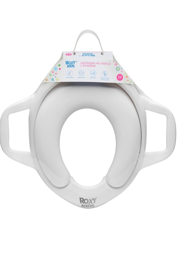 Накладка на унитаз с ручками ROXY-KIDS, белая
