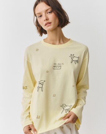 Домашний лонгслив из коллекции SELA × Маленький принц женщинам