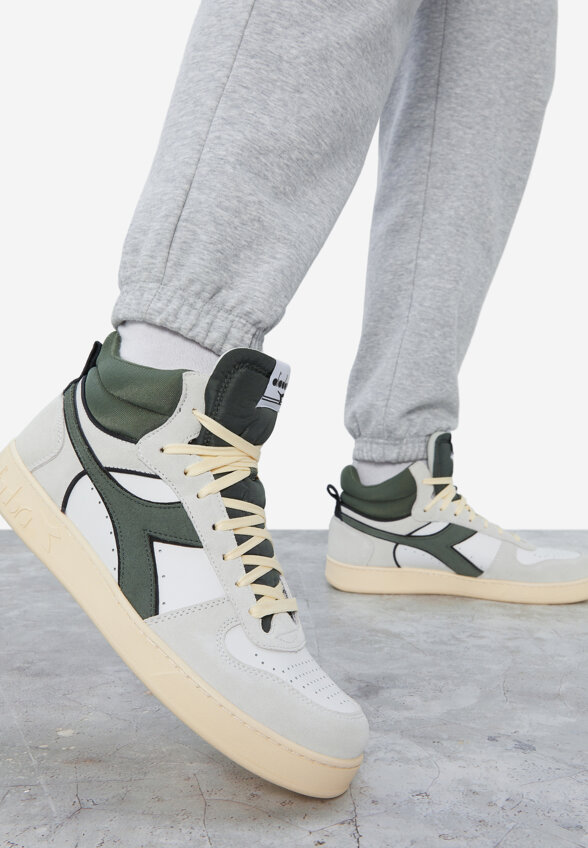 Кеды мужские Diadora Magic Basket Demi Cut Suede Leather, Белый