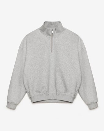 Свитшот half zip Uniform Grey Melange FABLE женщинам