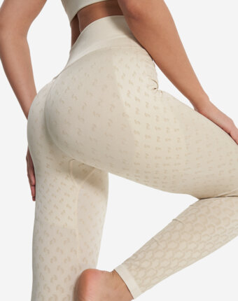 Легинсы женские Demix HighFlow Yoga Seamless Gfx, Бежевый женщинам