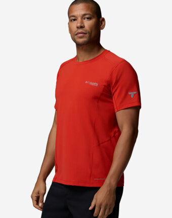 Футболка мужская Columbia Diamond Peak Pro Short Sleeve, Красный женщинам