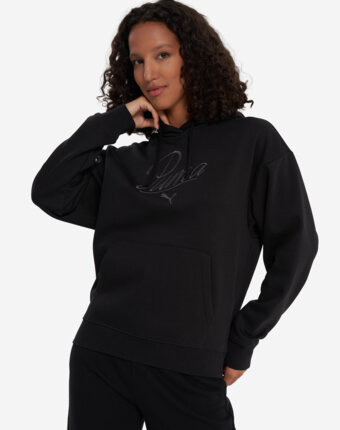Худи женское PUMA Ess Script, Черный женщинам